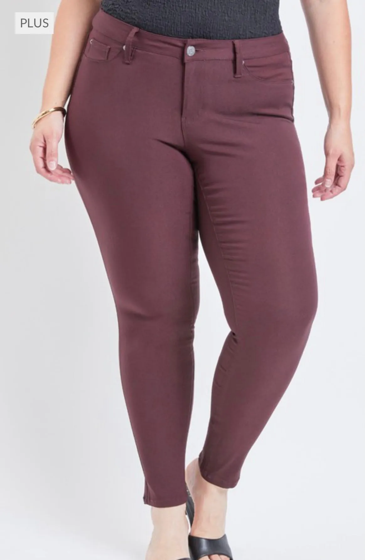 Sale$10! Hyperstretch Skinny Jeans-Dark Berry
