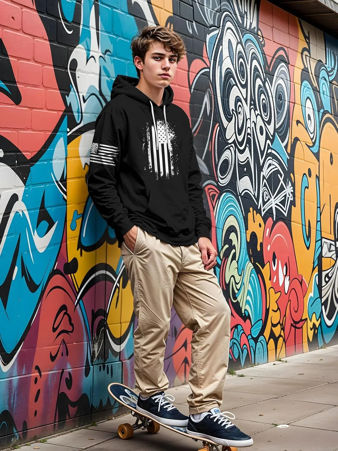 sanatty Unisex Hoodies 3D Print Galaxy Pullover Hooded Sweatshirt Hoodies with Big Pockets for Teen Men, Teen Boy, Women