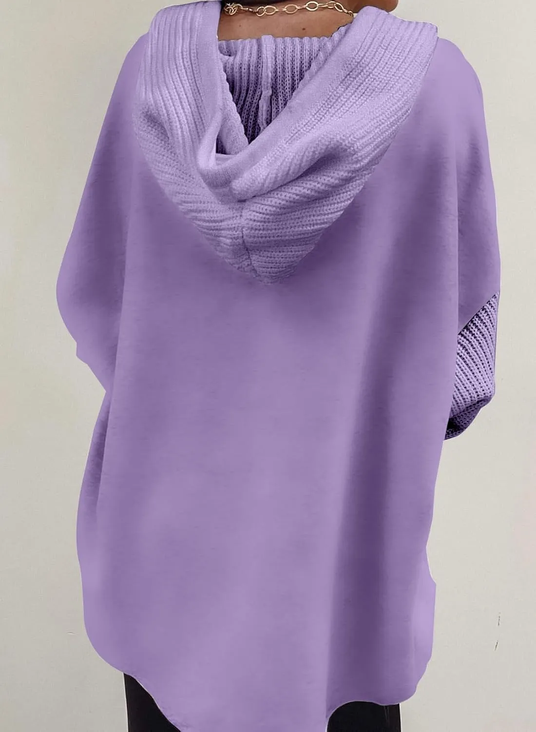 SHEWIN Oversized Sweatshirt for Women Loose Fit Casual Long Sleeve Button Hooded Sweatshirts Hoodies with Pocket