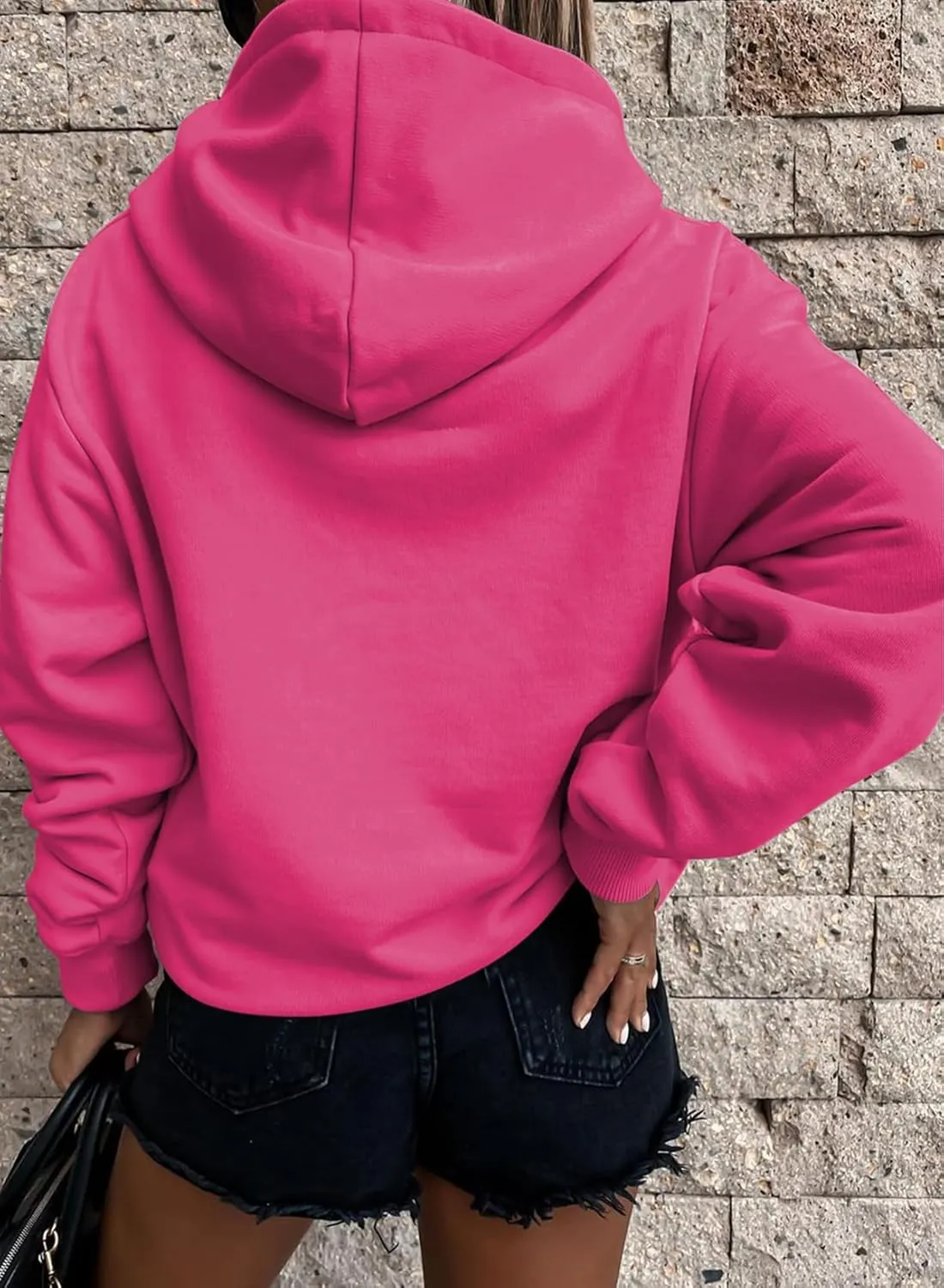 SHEWIN Women's Casual Hoodies Long Sleeve Solid Lightweight Pullover Tops Loose Sweatshirt with Pocket