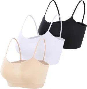 Simple Durable Mini Camisole Cropp Tank Tops for Women, Comfy Soft Stretch Seamless Basic Cami