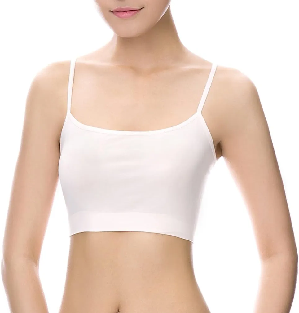 Simple Durable Mini Camisole Cropp Tank Tops for Women, Comfy Soft Stretch Seamless Basic Cami
