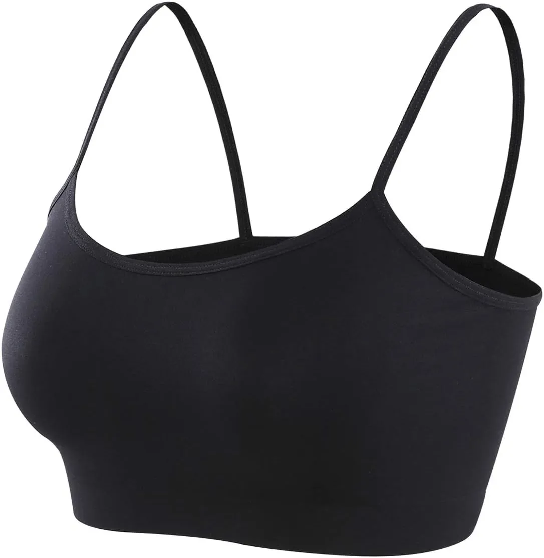 Simple Durable Mini Camisole Cropp Tank Tops for Women, Comfy Soft Stretch Seamless Basic Cami