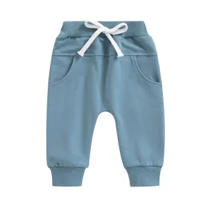 Solid Pockets Baby Pants