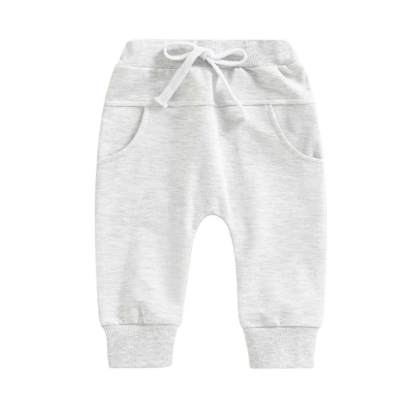 Solid Pockets Baby Pants