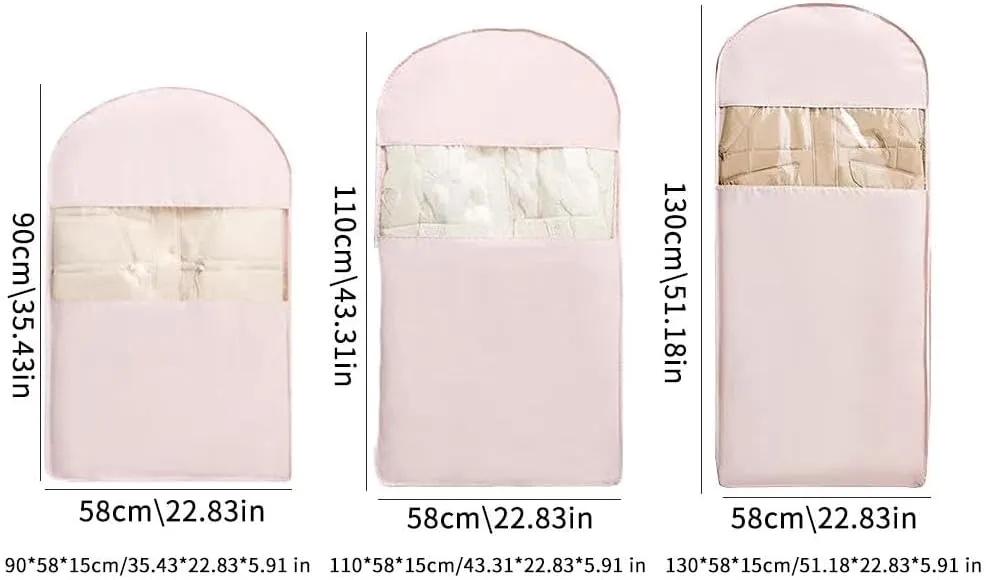 Space Saving Hanging Garment Bag with Self Compression Zipper,2025 New Space Saver Closet Organizers,Dust Cover Clothes Bags for Down Coat, for Closet Storage Home Use