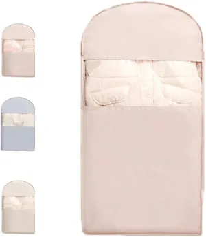 Space Saving Hanging Garment Bag with Self Compression Zipper,Dust Cover Clothes Bags for Down Coat,Space Saver Closet Organizers, for Closet Storage(Pink,L)