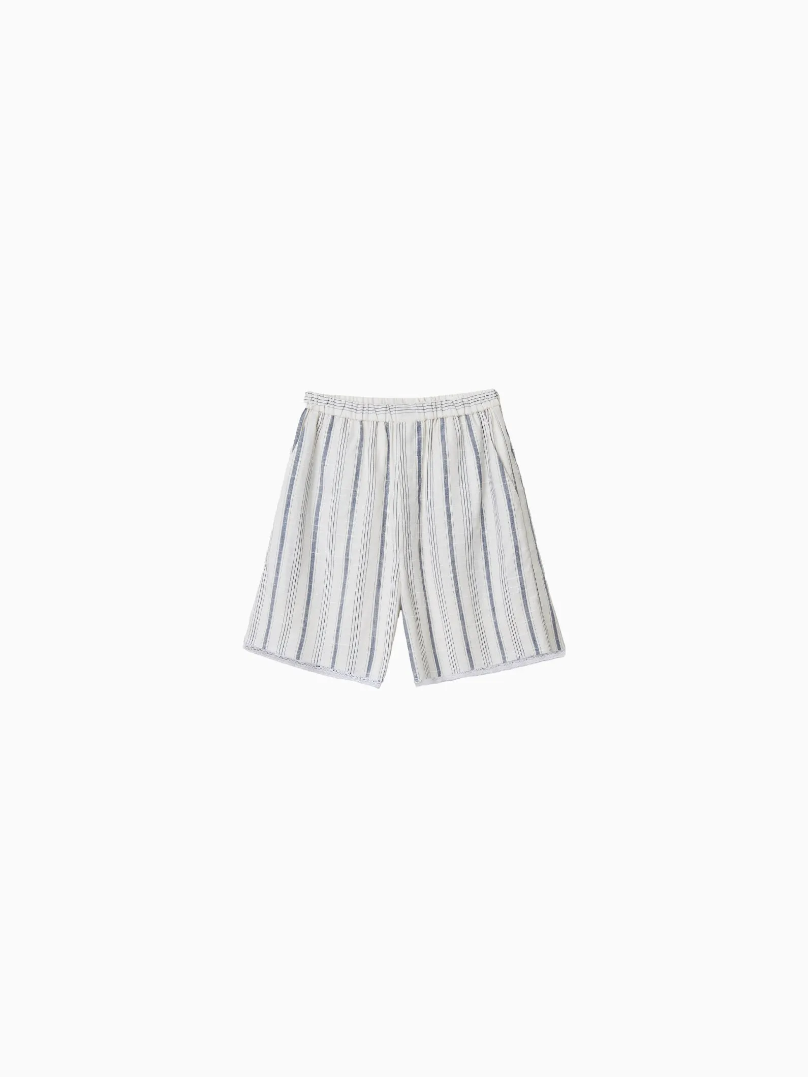 Striped Bermuda With Lace