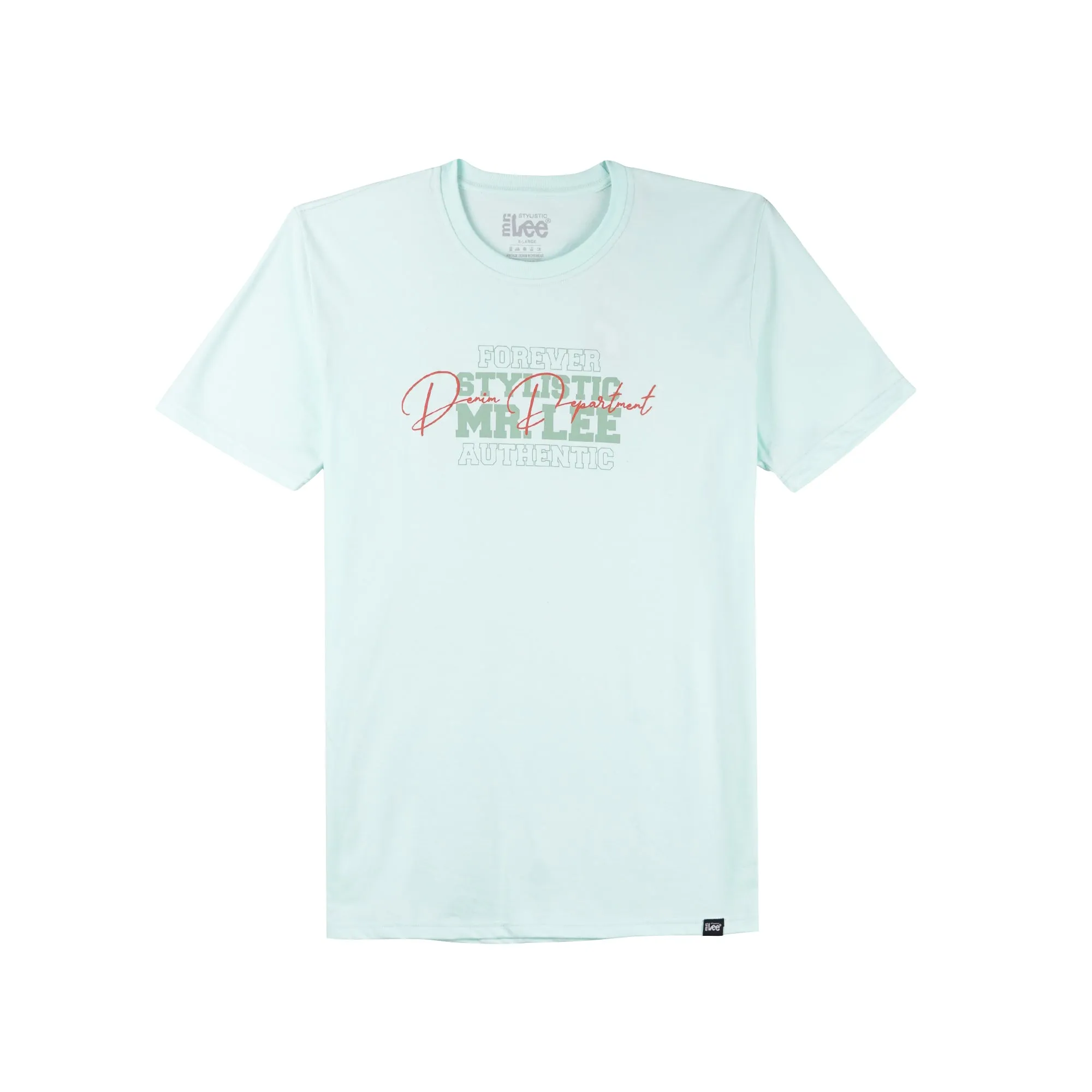 Stylistic Mr. Lee Men's Basic Tees Semi body Fit 171202-U (Sky Light)