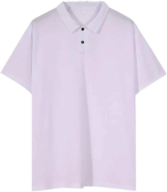 Summer Men Hole Breathable Polo Shirt Short Sleeve Large Size Quick Dry Stretch Tees Turn Down Collar Tops
