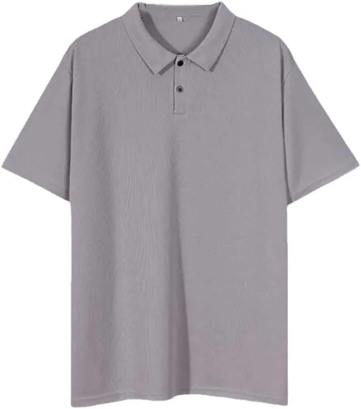 Summer Men Hole Breathable Polo Shirt Short Sleeve Large Size Quick Dry Stretch Tees Turn Down Collar Tops