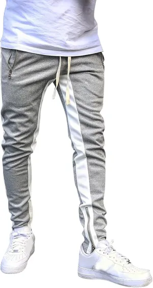 Sweatpants for Men with Pockets Pants Zipper Pockets Athletic Jogger Fitness Workout Gym Sweatpants Men's Cargo Pants