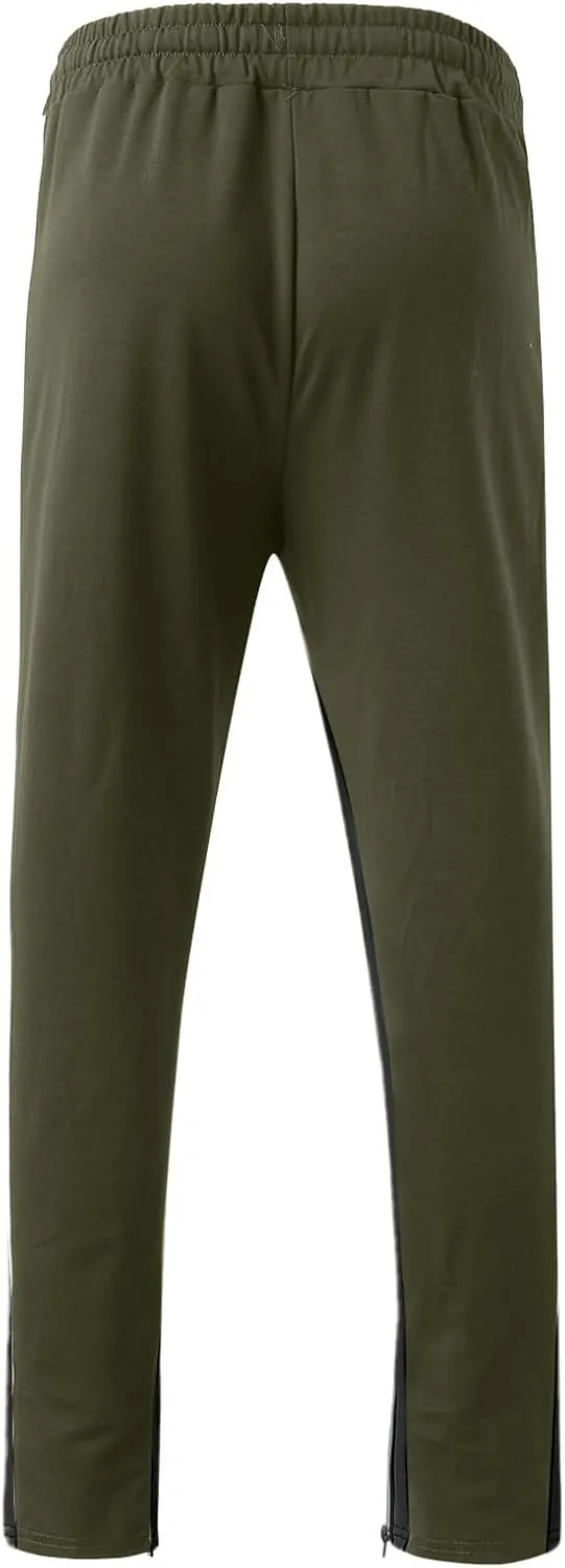 Sweatpants for Men with Pockets Pants Zipper Pockets Athletic Jogger Fitness Workout Gym Sweatpants Men's Cargo Pants