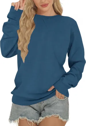Sweatshirt for Women, Casual Crewneck Sweatshirts Women Loose Fit Long Sleeve Pullover Tops Cute Soft Shirt
