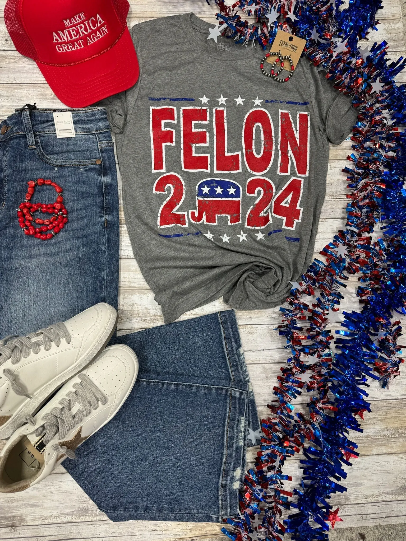 Texas True Threads Trump - Felon 2024 Tee
