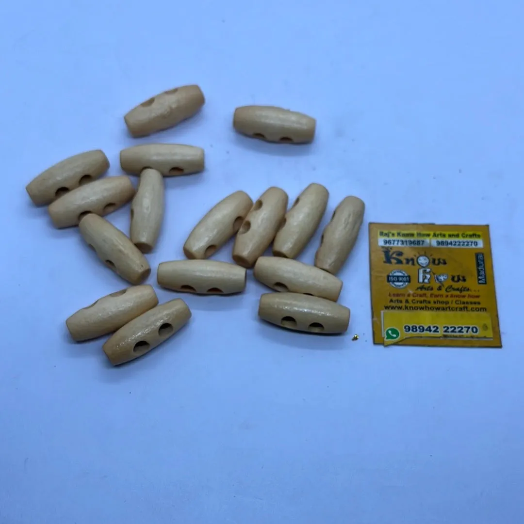 Toggle buttons olive shape wooden coat 20 Piece