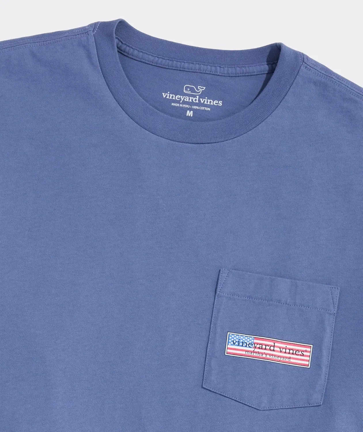vineyard vines Men's Classic USA Logo Box Short-Sleeve Pocket Tee