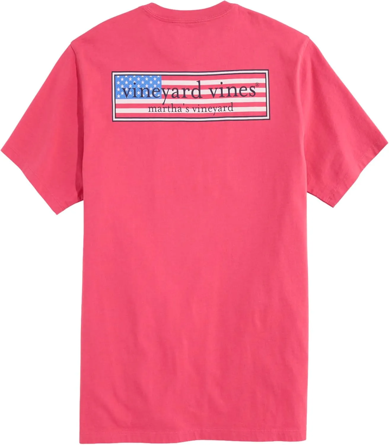 vineyard vines Men's Classic USA Logo Box Short-Sleeve Pocket Tee