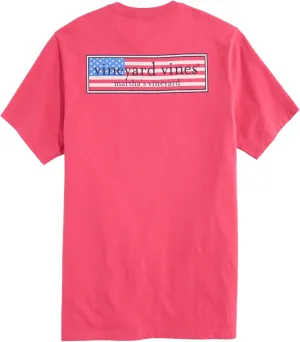 vineyard vines Men's Classic USA Logo Box Short-Sleeve Pocket Tee