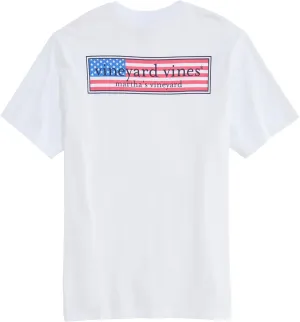 vineyard vines Men's Classic USA Logo Box Short-Sleeve Pocket Tee