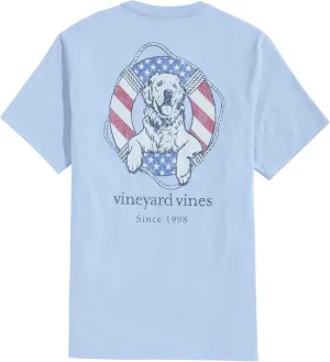 vineyard vines Men's USA Dog Life Ring Short-Sleeve Pocket Tee