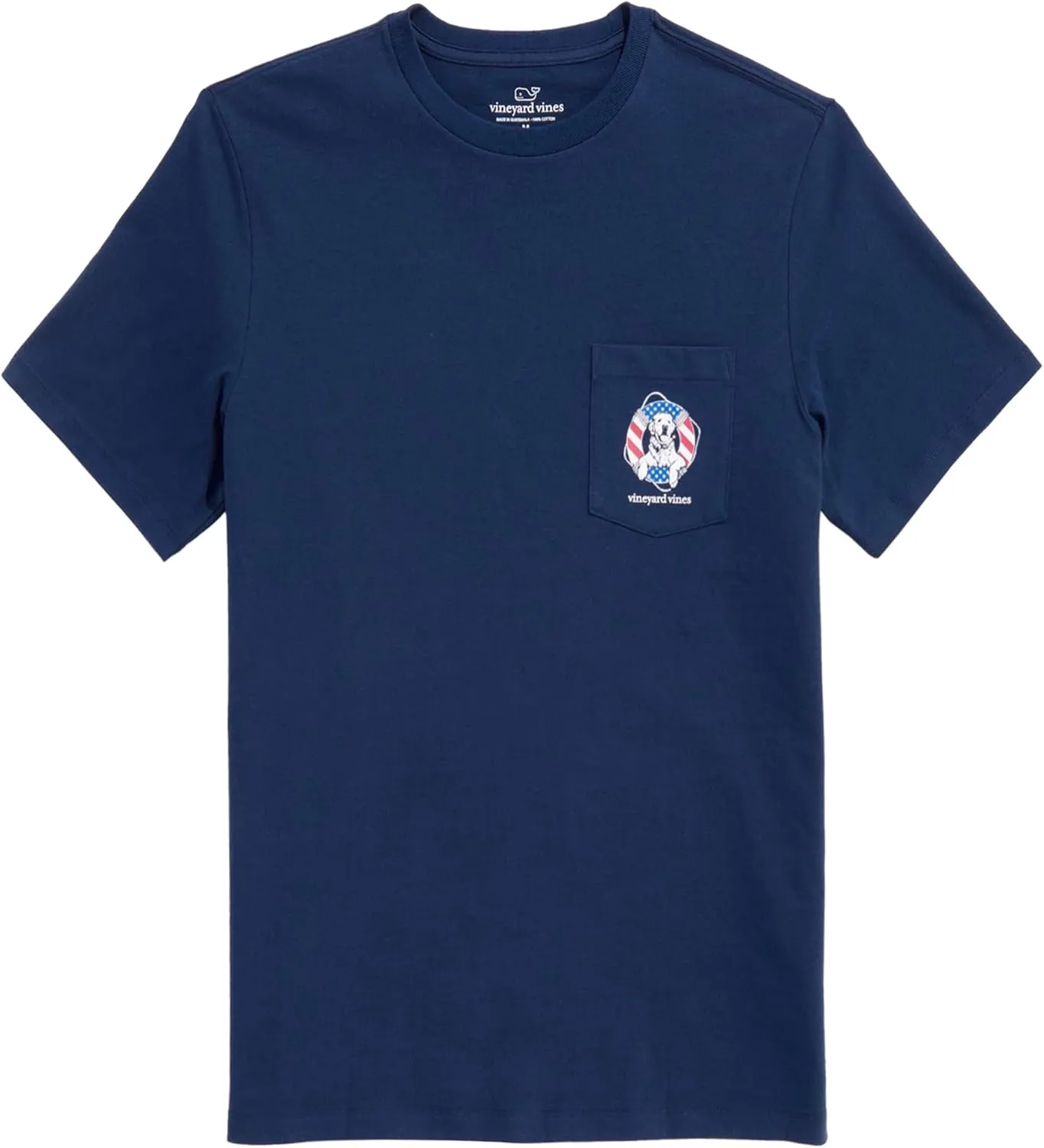 vineyard vines Men's USA Dog Life Ring Short-Sleeve Pocket Tee