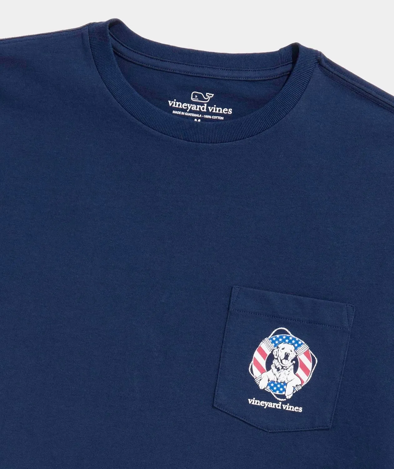vineyard vines Men's USA Dog Life Ring Short-Sleeve Pocket Tee
