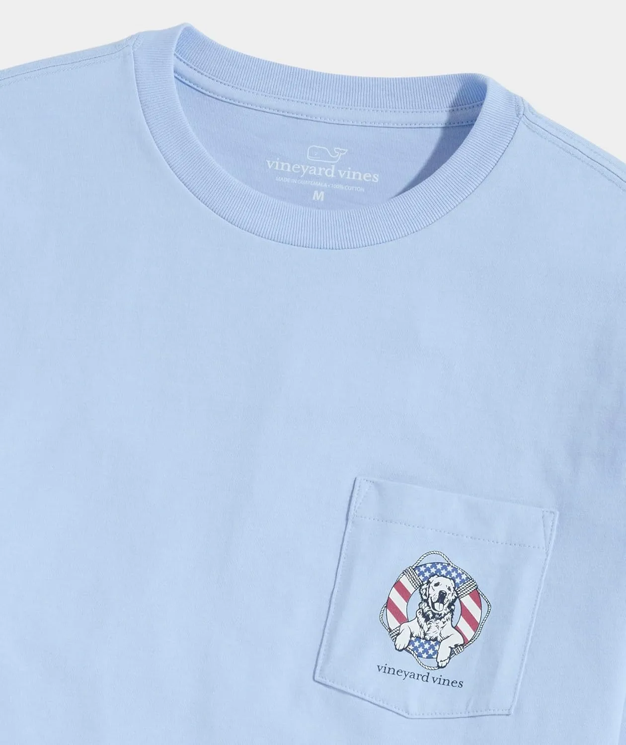 vineyard vines Men's USA Dog Life Ring Short-Sleeve Pocket Tee