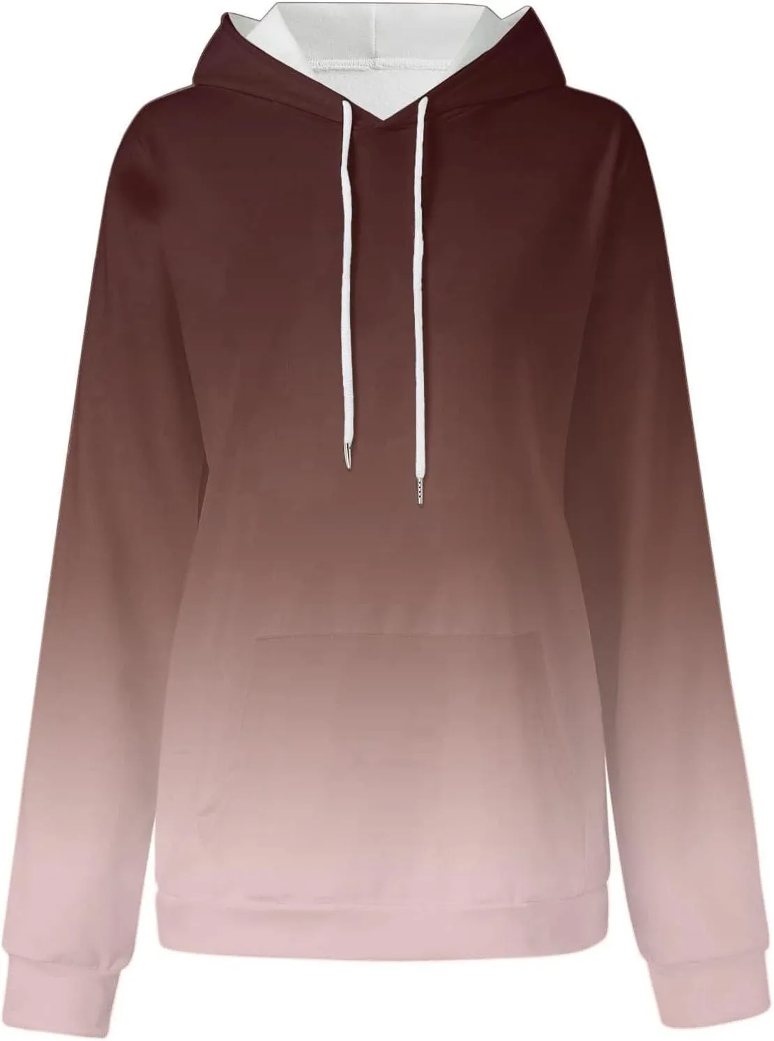 Women Gradient Color Oversized Hoodies Trendy 2024 Pullover Sweatshirts Comfort Sweatshirt Tops Fall Fashion Clothes