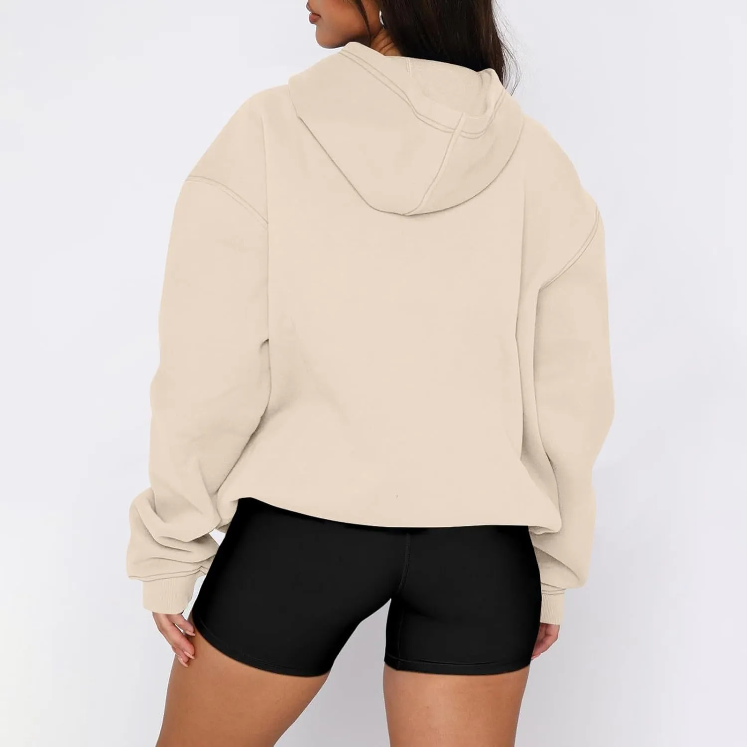 Womens Hoodies Pullover Fleece Lined Oversized Hooded Sweatshirts Teen Girls Sweaters Y2k Hoodie with Pockets