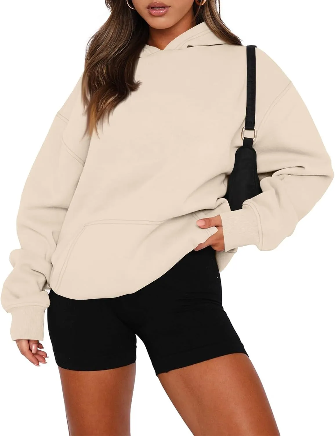 Womens Hoodies Pullover Fleece Lined Oversized Hooded Sweatshirts Teen Girls Sweaters Y2k Hoodie with Pockets
