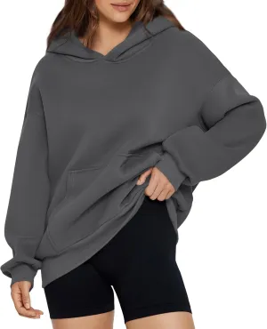 Womens Hoodies Y2k Preppy Oversized Sweatshirt Hooded Fleece Pullover Loose Fit Cute Comfort Hoodie with Pockets