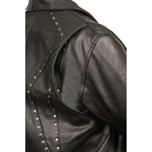 Women's Leather Motorcycle Jacket
