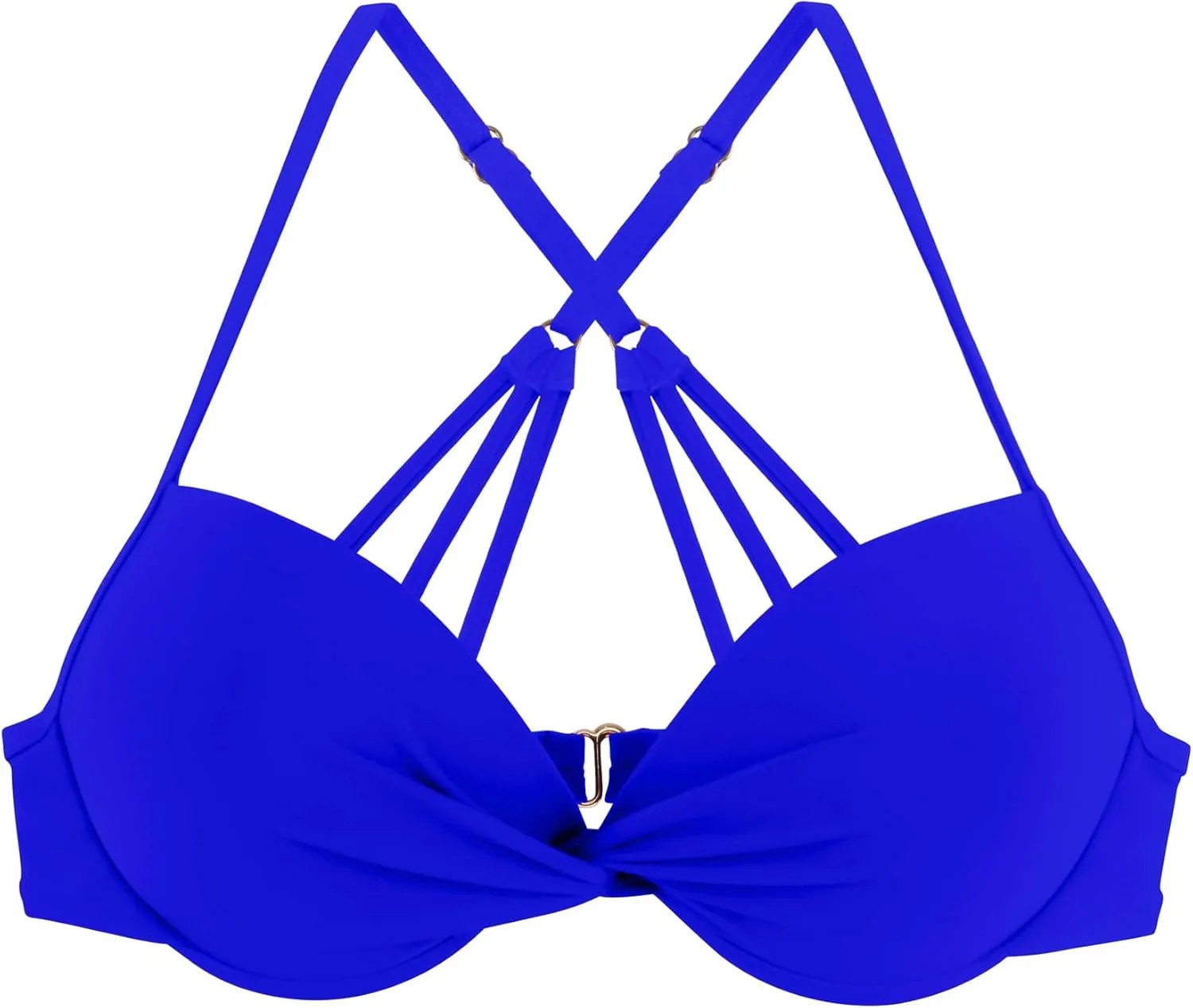 Women's Push Up Bikini Top Twist Front Underwire Molded Soft Pads Vintage Bikini Swimsuits Tops
