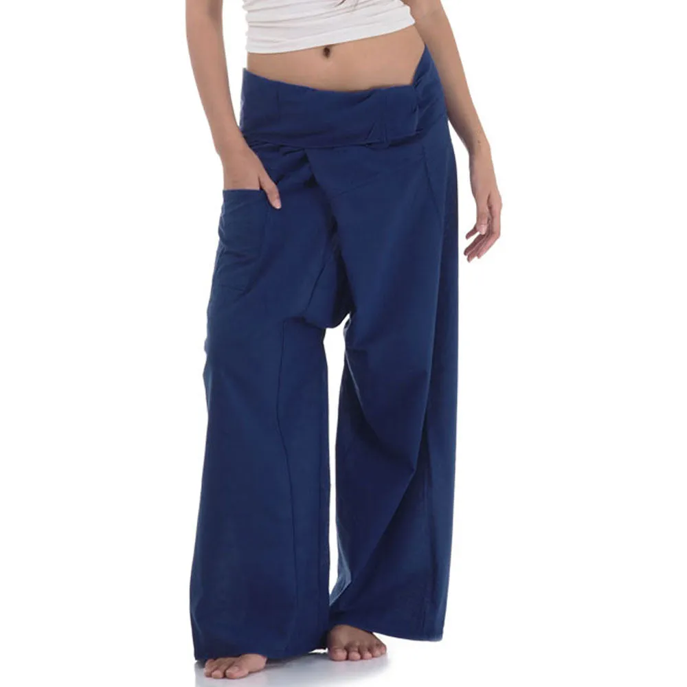 Women's Thai Fisherman Pants Oceanic Navy