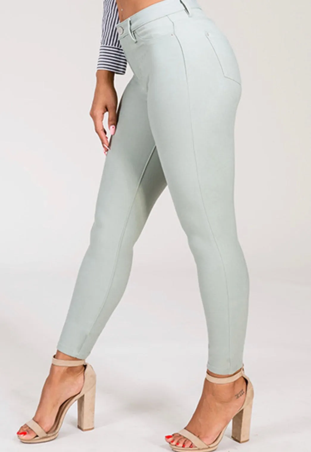 YMI Junior Hyperstretch Skinny Jeans (Mint)