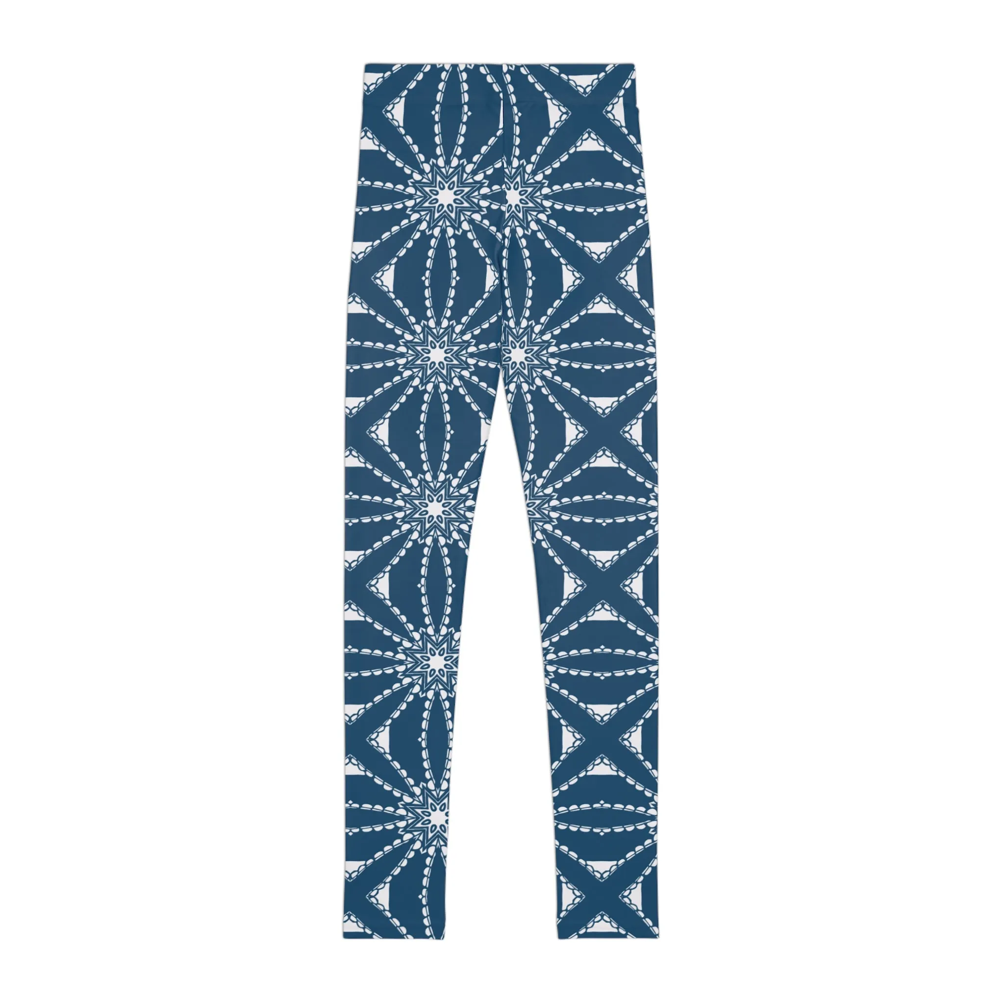 Youth Leggings with Elegant Geometric Design - Perfect for Active Girls