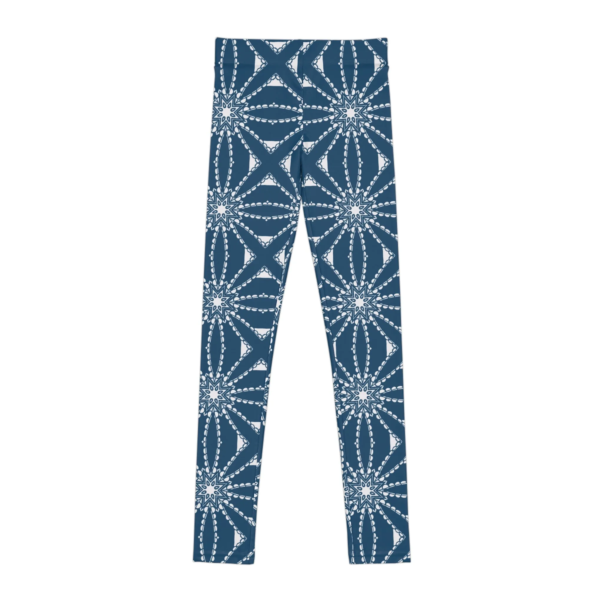 Youth Leggings with Elegant Geometric Design - Perfect for Active Girls